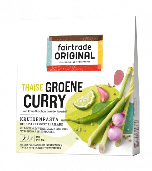 Fair Trade Original Groene Curry Kruidenpasta, 70g