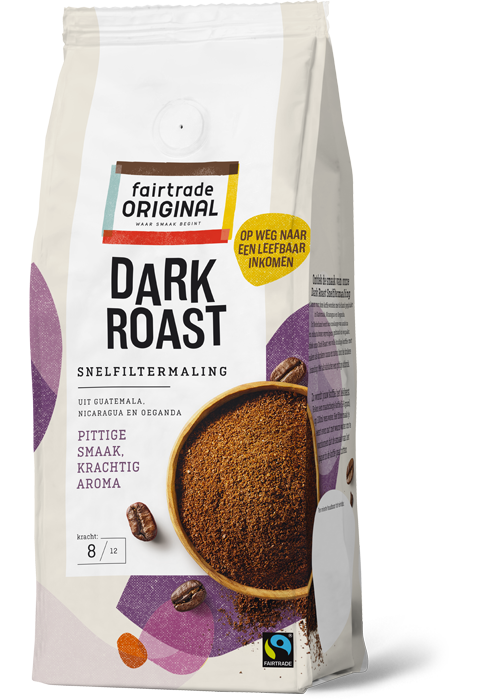 Fair Trade Original Koffie Dark Roast Snelfitermaling 250g,