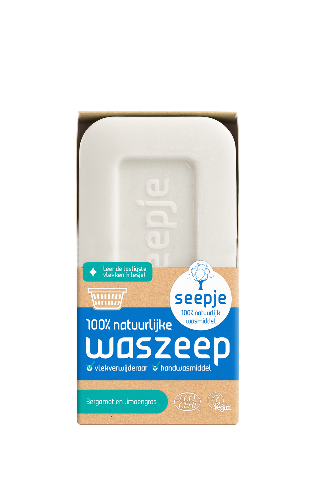 Seepje vast wasmiddel 'Bergamot en Limoengras geur' Waszeep en Vlekverwijderaar